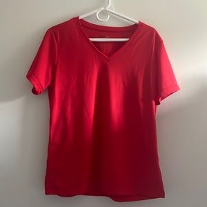 Red Sport-Tek Vneck T-shirt